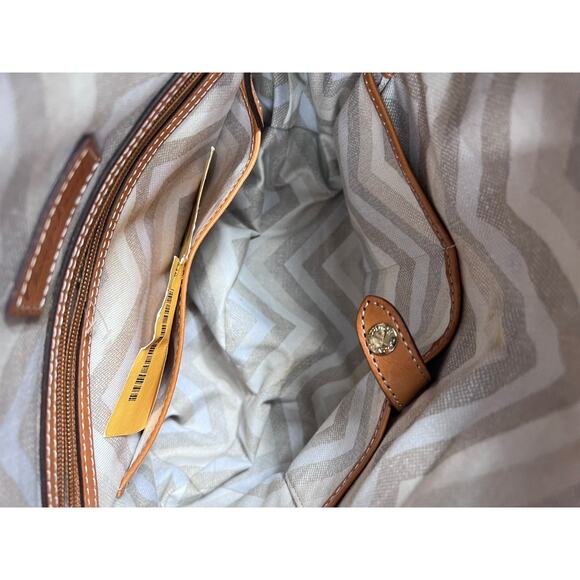 Dooney & Bourke Claremont Python Print Textured Tote Domed Satchel - Picture 16 of 16